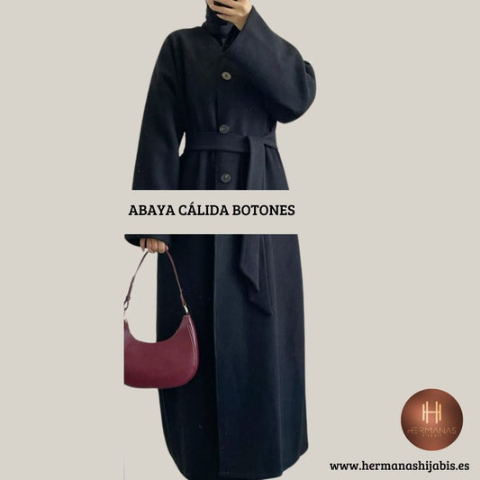 Abaya cálida botones